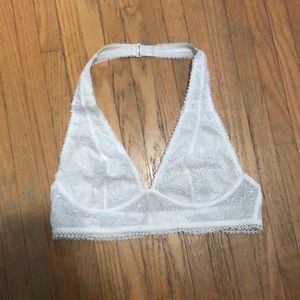 White Large Victoria’s Secret Halter Bralette